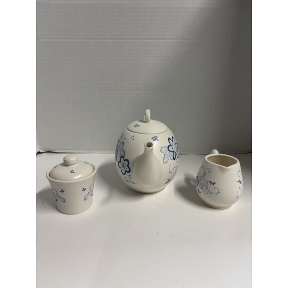 Extremely Rare Hallmark Teapot, Sugar Bowl, Creamer Set EUC!! - Picture 4 of 14